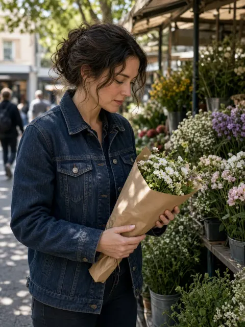 Fashion & lifestyle image example: Weekend flower market