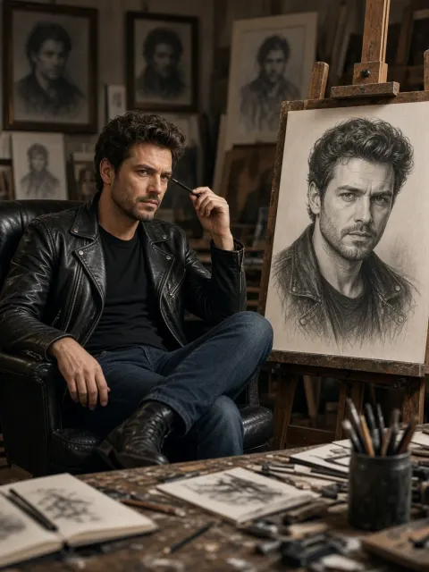 The Leather-Clad Artist