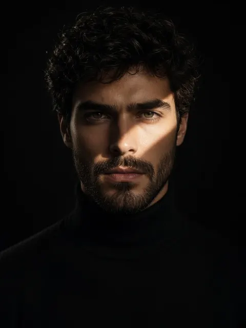 Diagonal Shadow Lighting Portrait