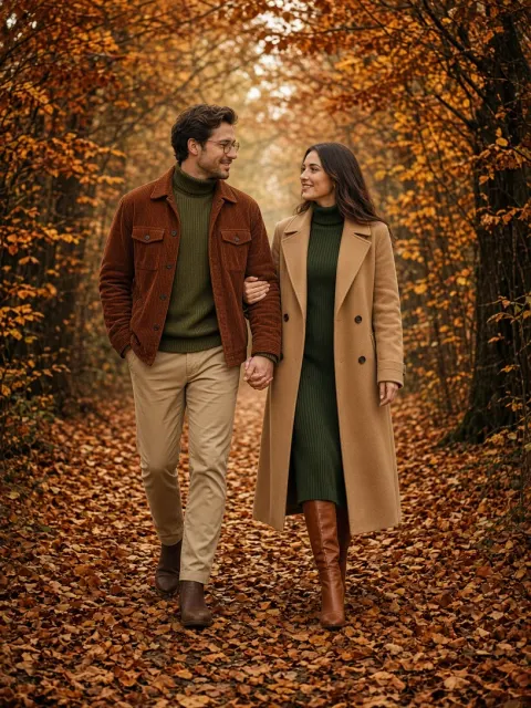 Couple Autumn Walk
