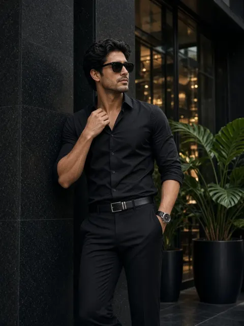 Sleek Monochromatic Urban Fashion
