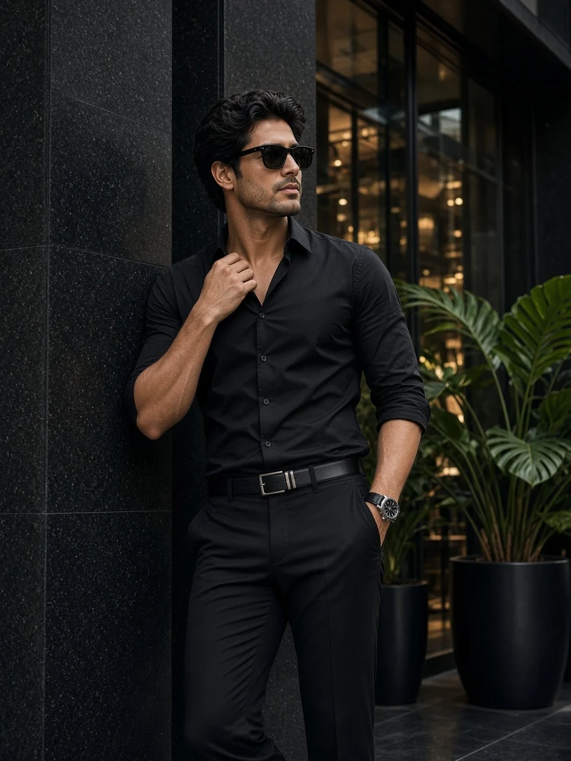 Sleek Monochromatic Urban Fashion