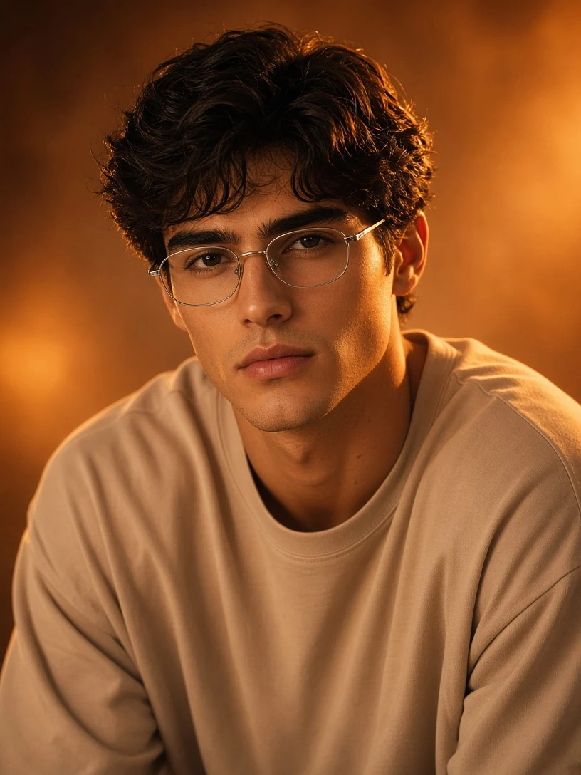 Studio Portrait in Warm Light