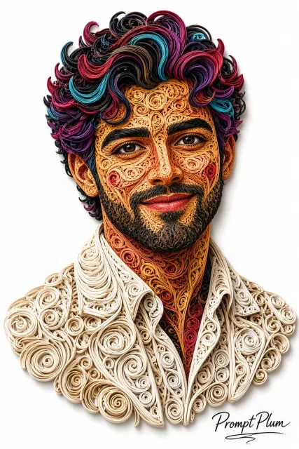 3D Paper Quilling Portrait