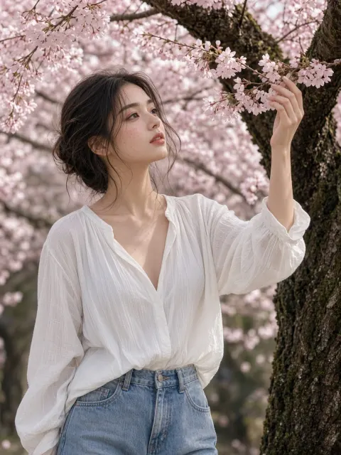 Cherry Blossom Spring Portrait