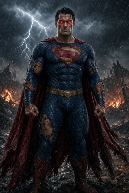 Battle-worn Superman