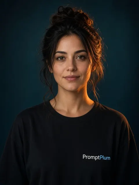 Warm Rim Light Portrait of a Woman