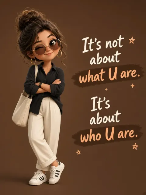 3D Chibi Girl Fashion Poster Prompt with Quote