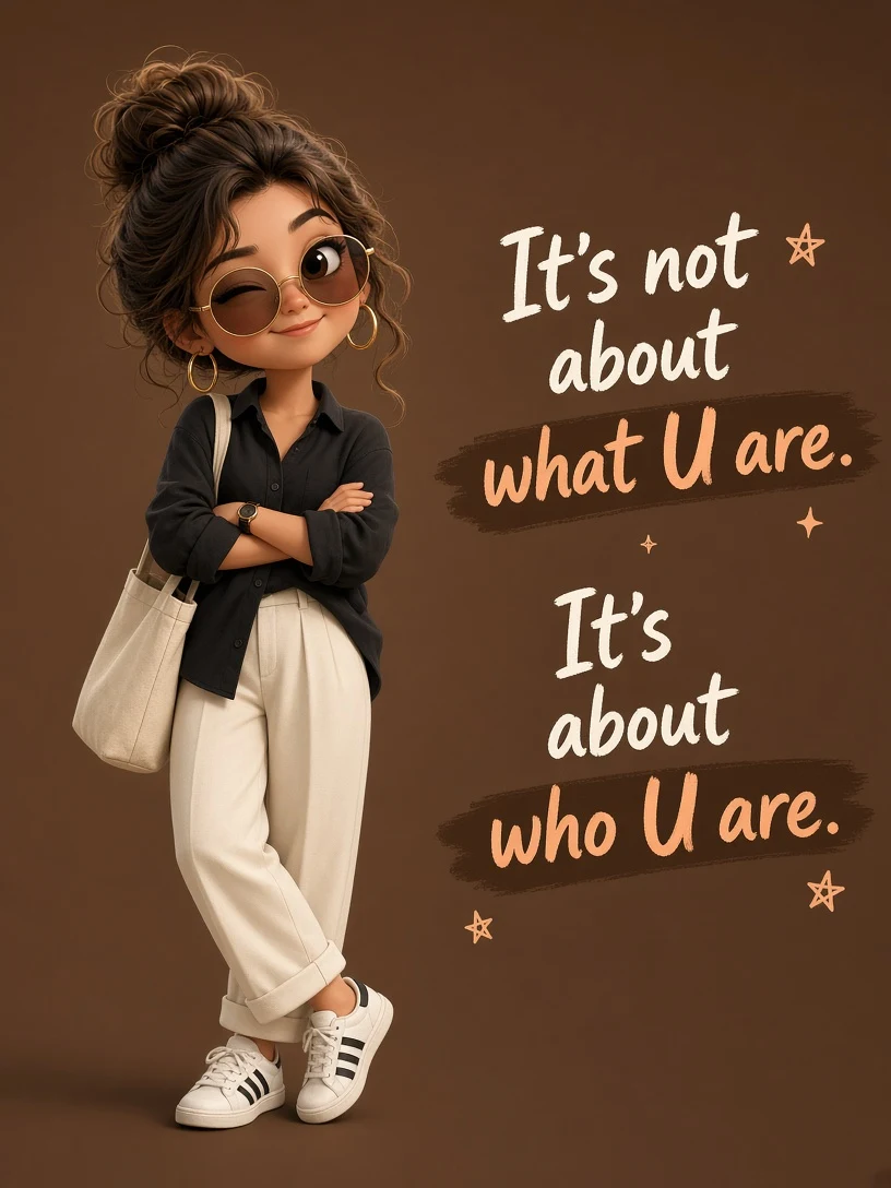 3D Chibi Girl Fashion Poster Prompt with Quote