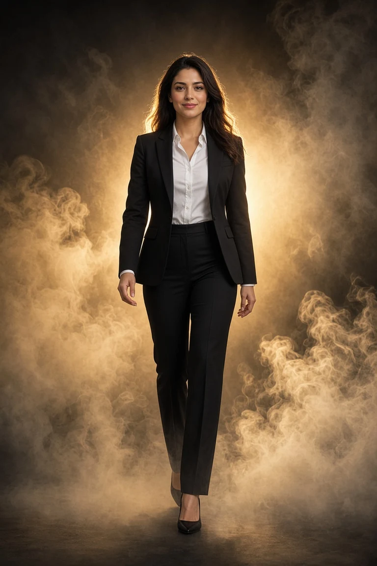 Cinematic Corporate Woman Power Walk Portrait