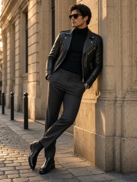Men's Leather Jacket Style