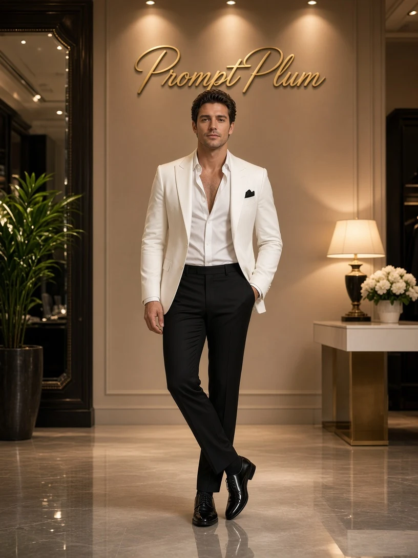 Luxury Menswear Portrait in Boutique