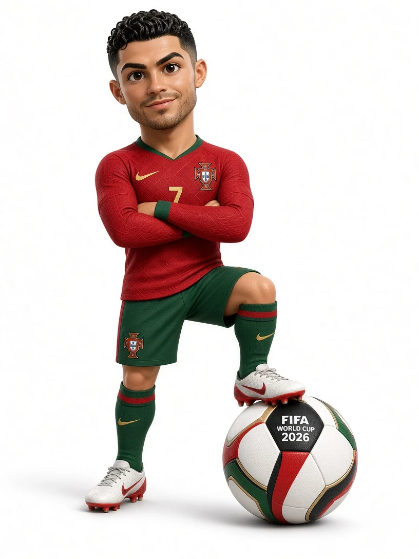 3D Football Player Caricature