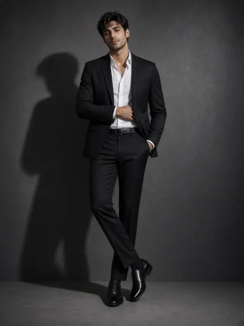 Cinematic Studio Portrait of a Suited Man