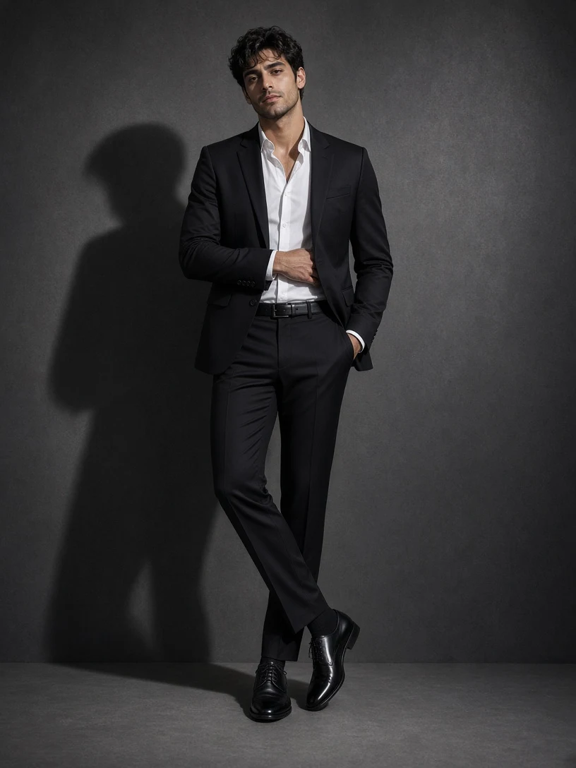 Cinematic Studio Portrait of a Suited Man