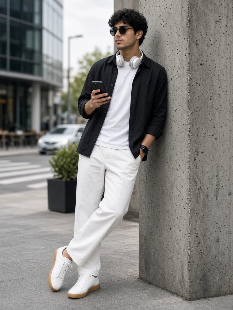 Urban Street Style Men's Outfit AI Prompt