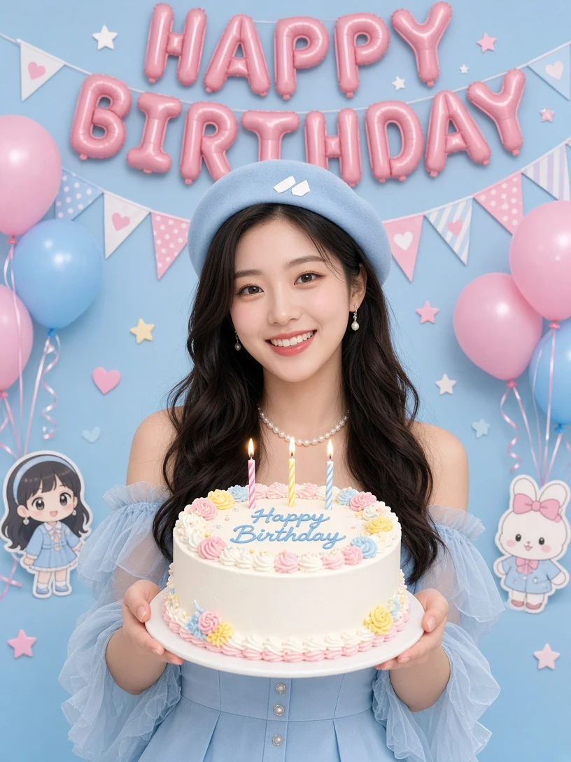 Pastel Blue Birthday Celebration