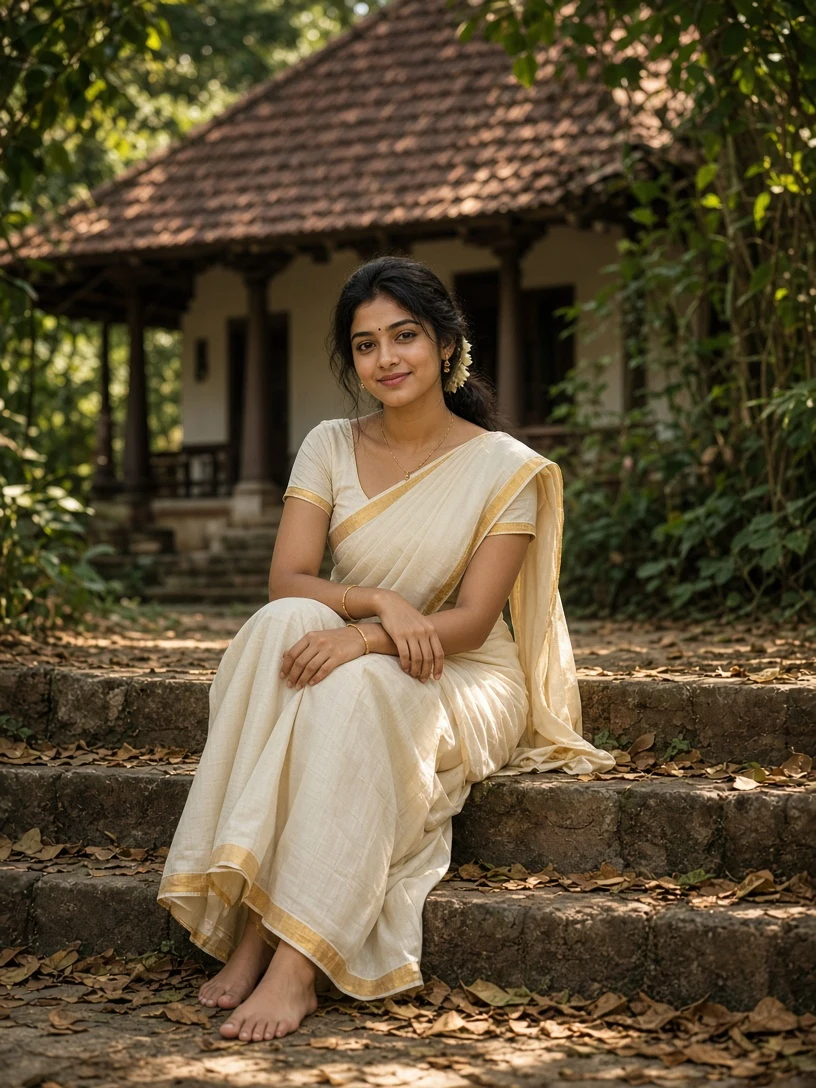 Traditional Kerala Style Saree