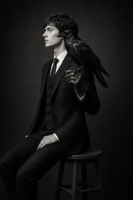 A Raven's Silent Vigil