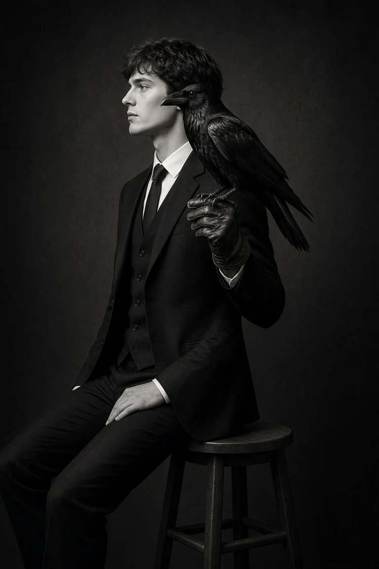 A Raven's Silent Vigil