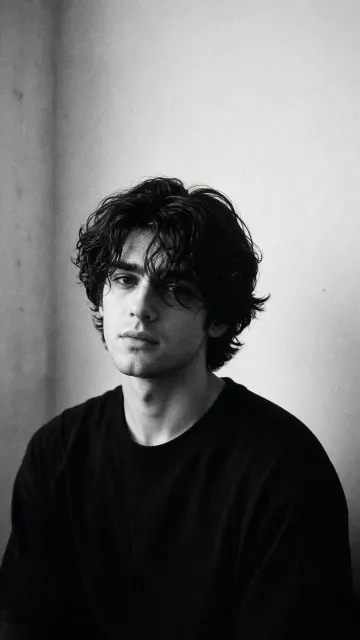 Vintage Monochrome Male Portrait AI Prompt