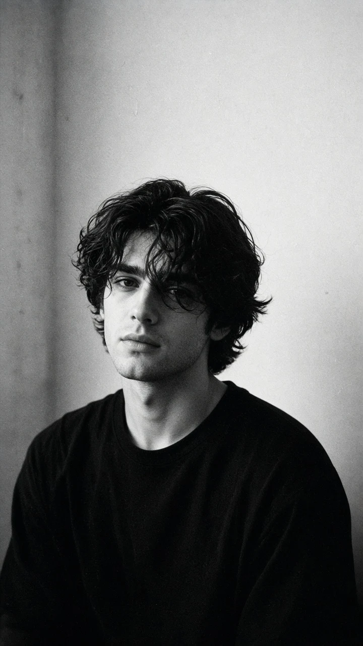 Vintage Monochrome Male Portrait AI Prompt