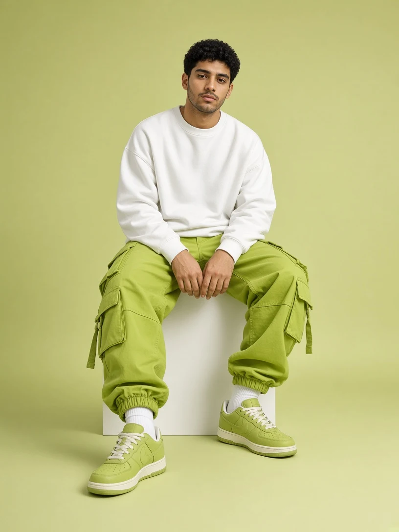 Fashion in lemon green studio