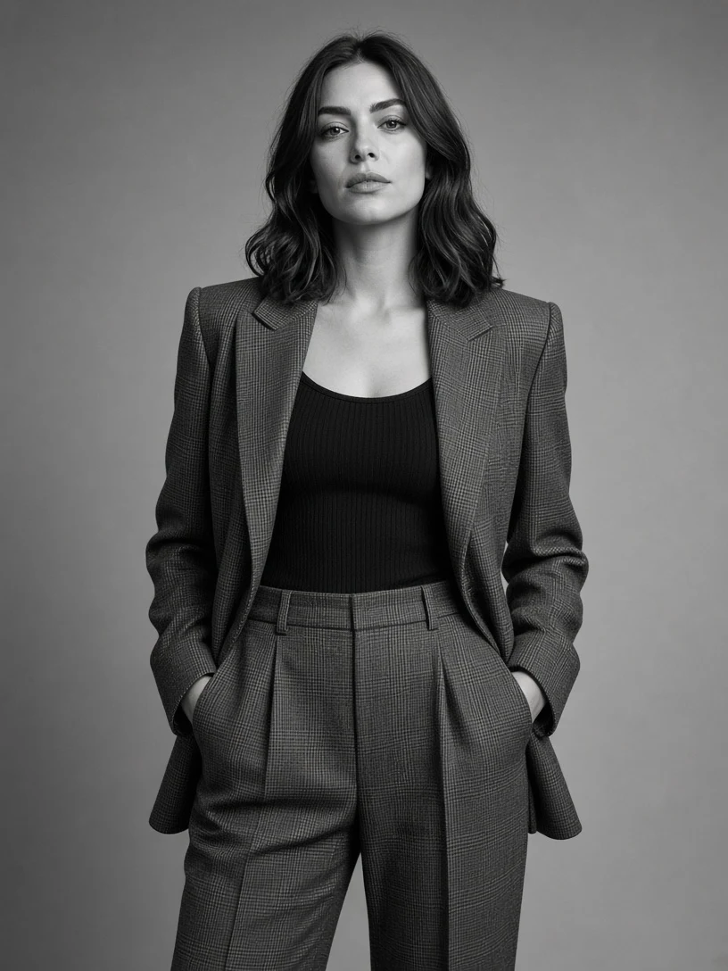 Monochrome Power Suit Portrait