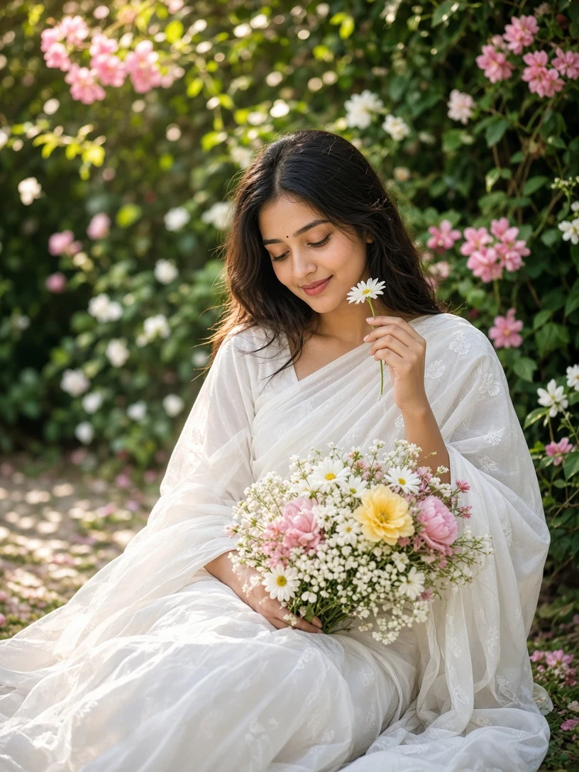 Ethereal Grace in the Garden