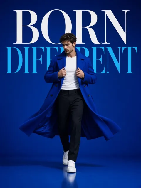 Born Different Men's Fashion Typography Campaign