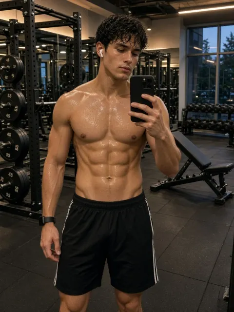 Athletic Man Post Workout Portrait