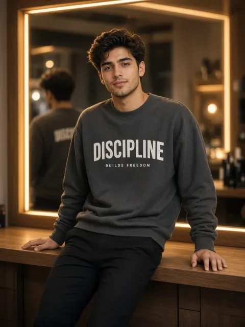 Casual Boy LED Mirror Dressing Room Photo Prompt