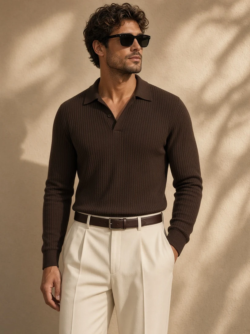 Quiet Luxury Menswear Fashion Portrait