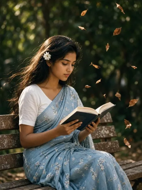 Bookish breeze in blue