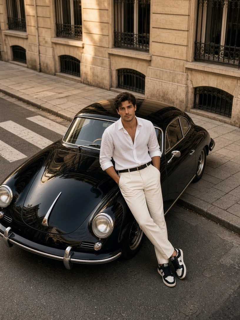 Luxury Lifestyle Portrait on a European City Street