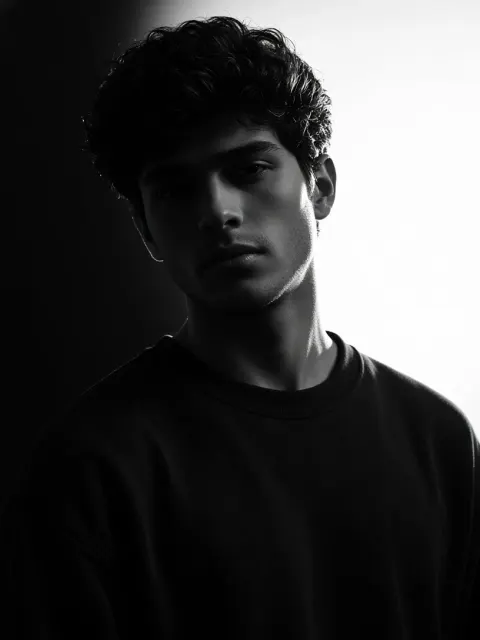 Backlit Monochrome Portrait