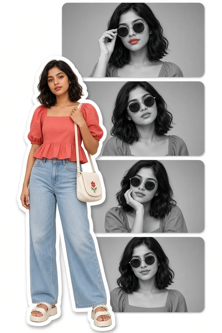 Fashion Editorial Scrapbook Collage AI Prompt