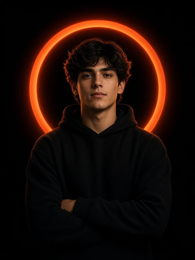 Neon Halo Portrait