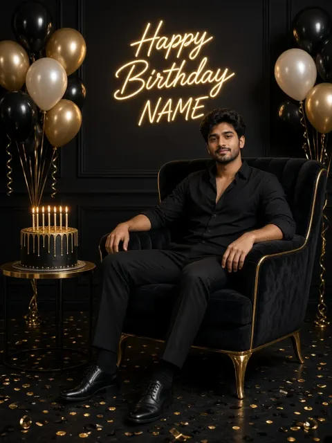 Dark Aesthetic Birthday Portrait