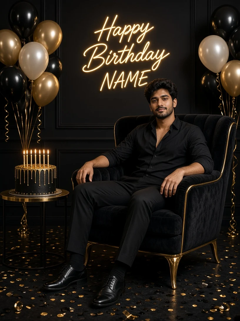 Dark Aesthetic Birthday Portrait