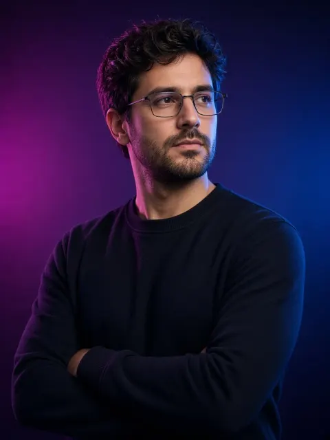Dual Tone Light Male Portrait