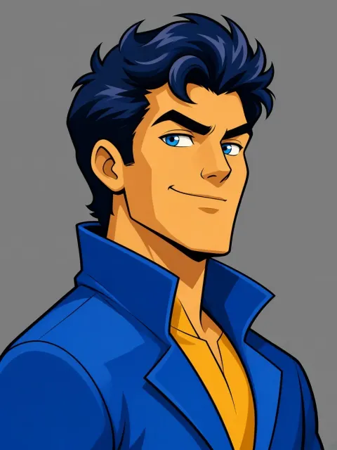 2D Comic Style Boy Avatar | Male Portrait