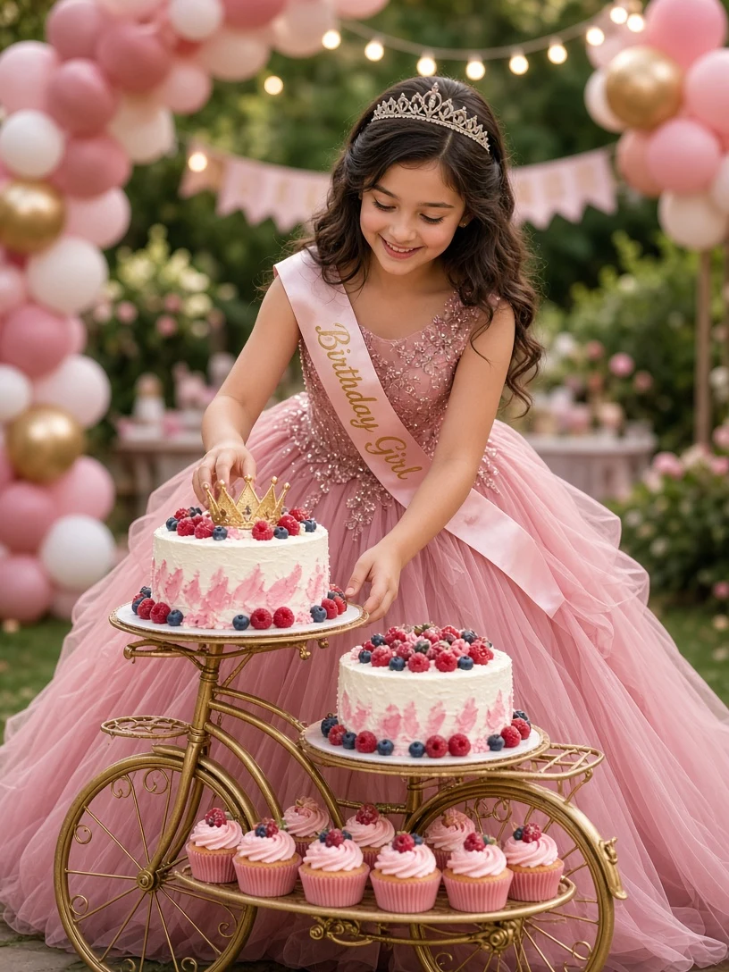 The Birthday Girl and Her Cake