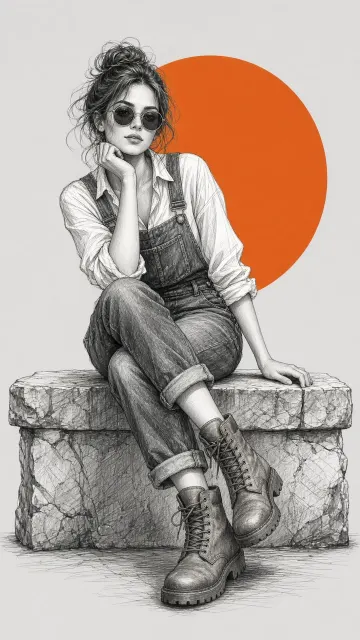 Monochrome Pencil Sketch Portrait AI Prompt