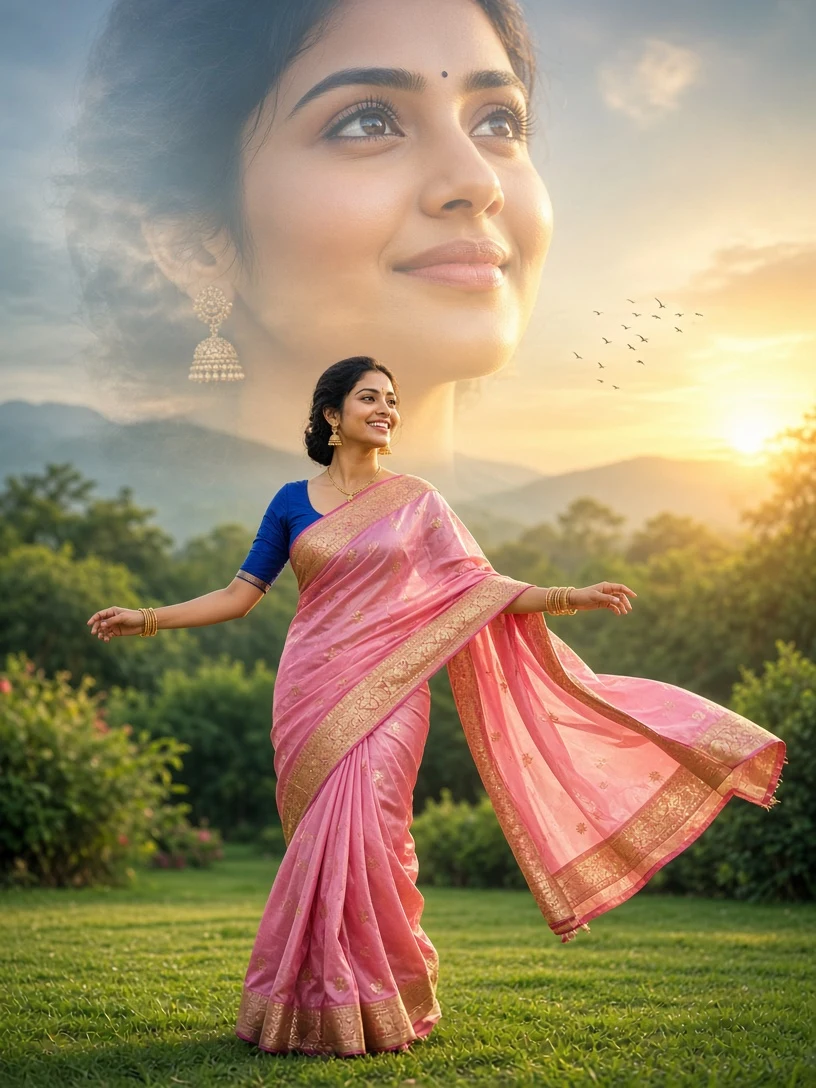 Dreams in Pink Silk Saree