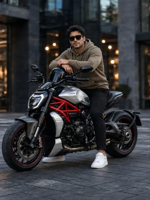 Cinematic Ducati Motorcycle Portrait