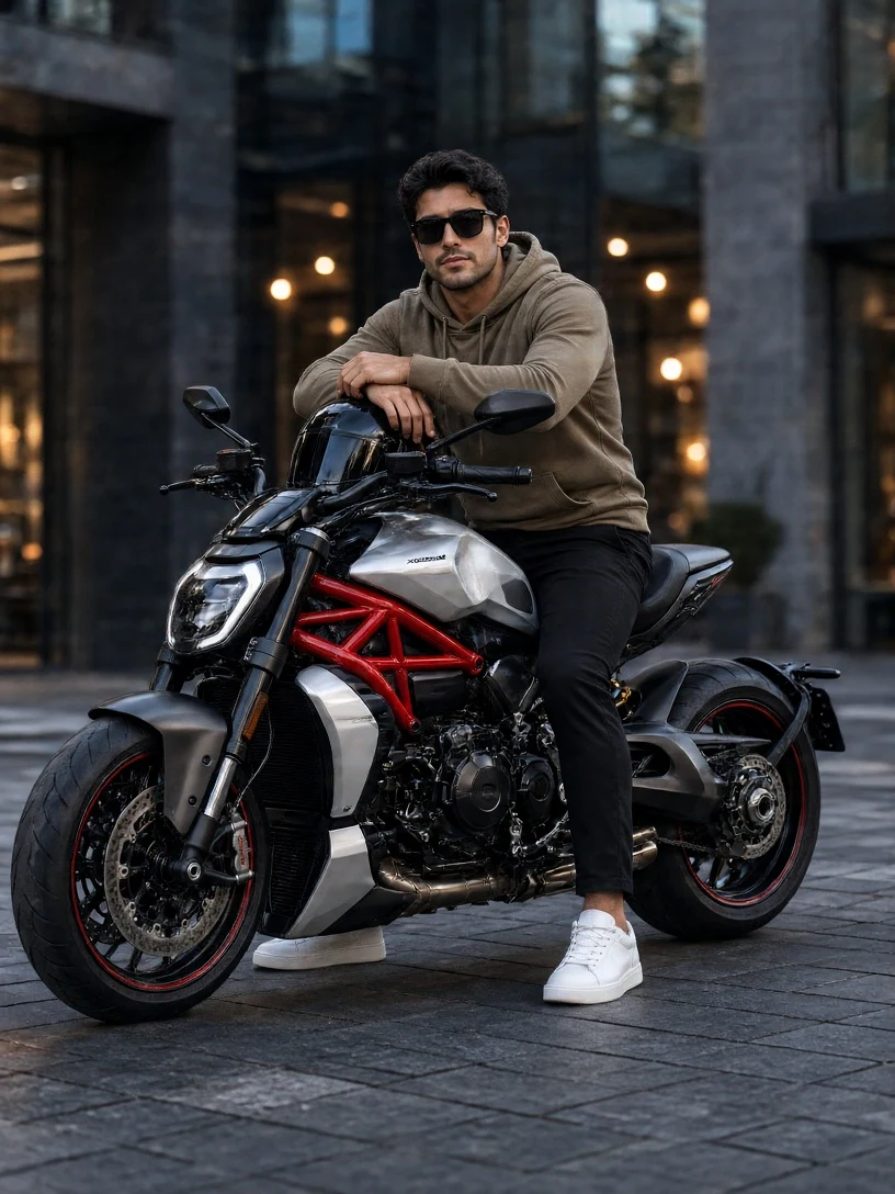 Cinematic Ducati Motorcycle Portrait