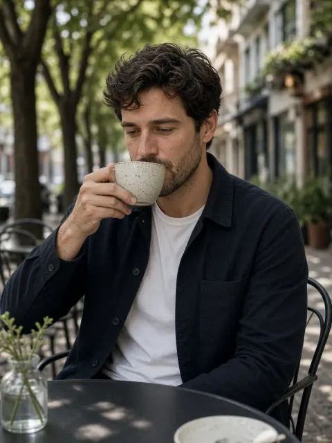 Morning Routine at the Sidewalk Cafe