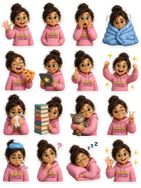 Prompt Plum Sticker Pack