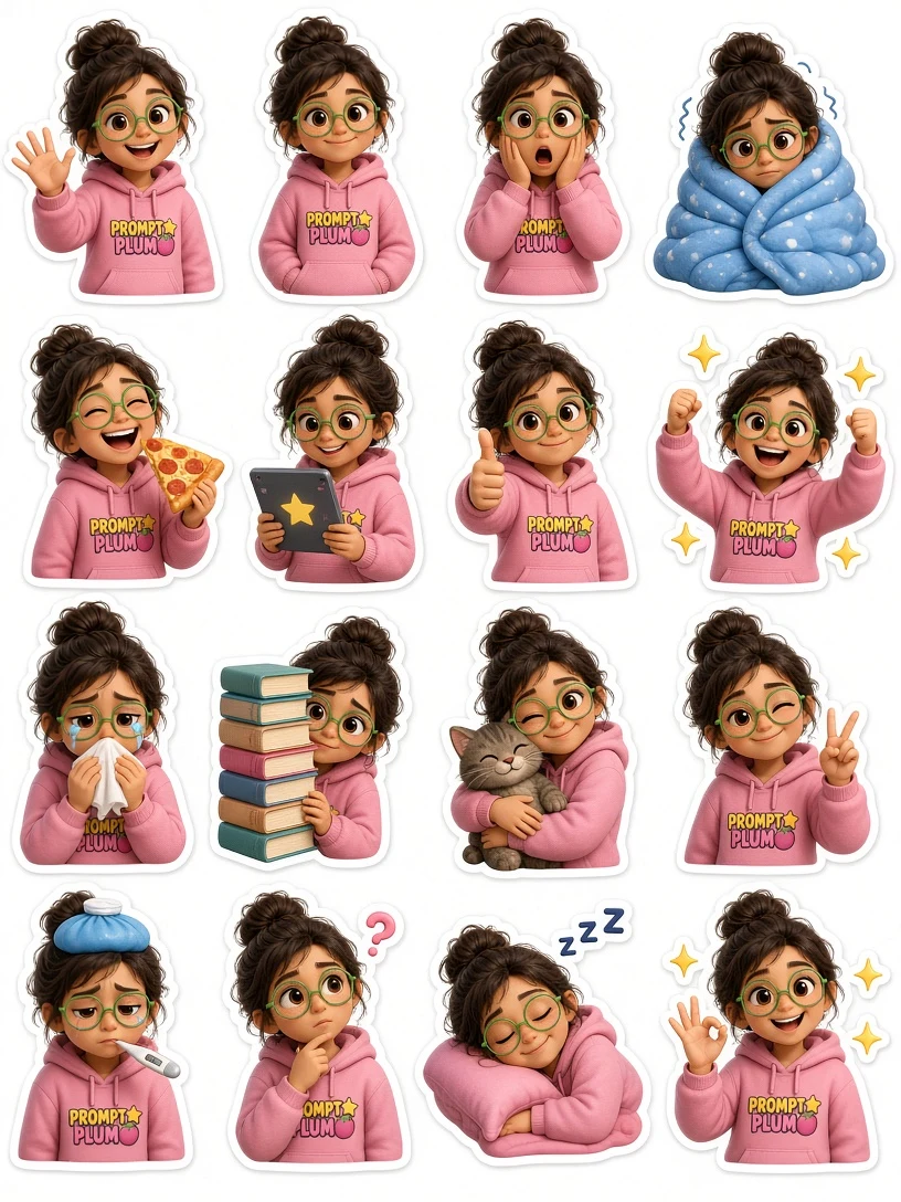 Prompt Plum Sticker Pack